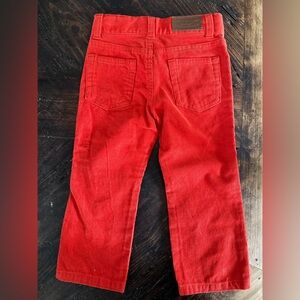 Vibrant Red Corduroy Pants